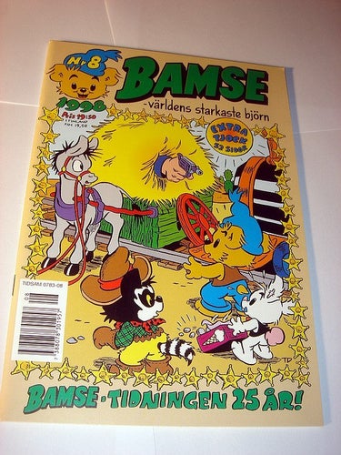 BAMSE 1998 8 (svensk) NY OLÄST EXTRATJOCKT