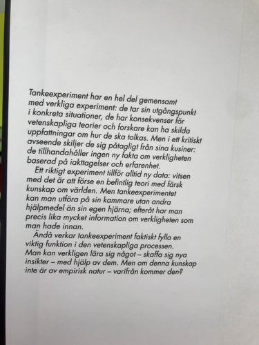 TANKAR SOM ÄNDRAR ALLT om tankeexperiment och nya världsbilder Sören Holst