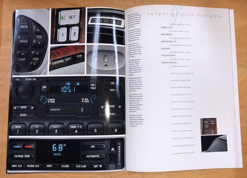Försäljningsbroschyr Lincoln Tow Car 1995