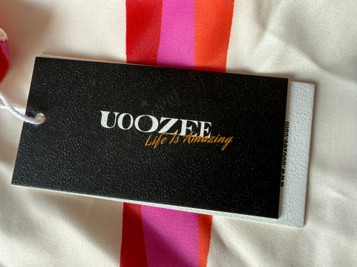 UOOZEE Randigt set med blus och byxor XL