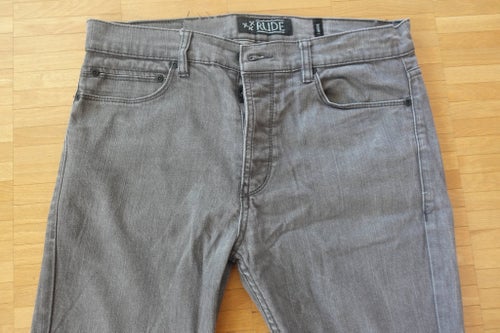 Grå jeans W32 / L32 skinny kraftigt tyg JEANS