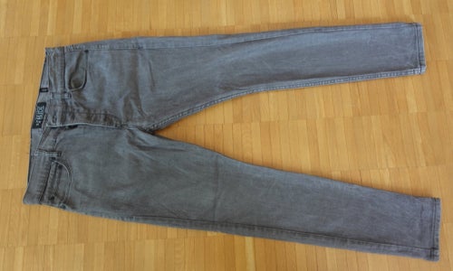 Grå jeans W32 / L32 skinny kraftigt tyg JEANS