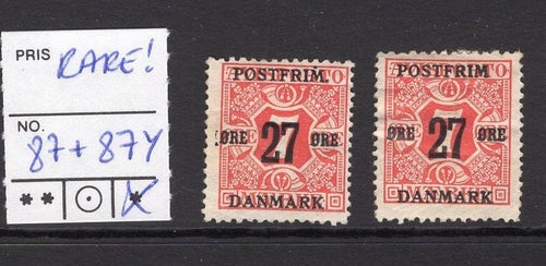Danmark afa 87+87y ust – afa 420 kr. (211)