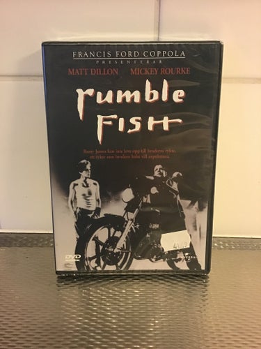 INPLASTAD. Rumble Fish. Matt Dillon, Mickey Rourke, Nicolas Cage. F F Coppola.