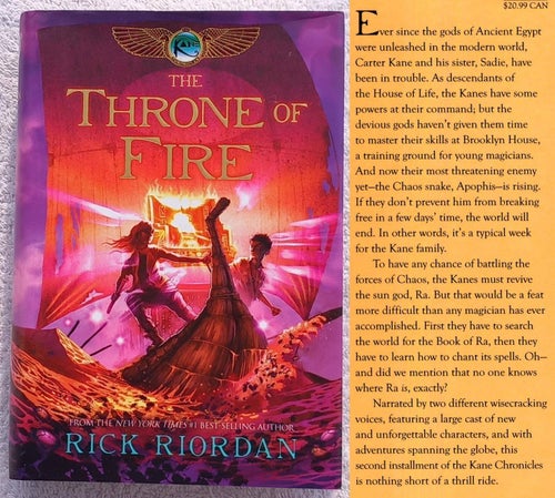Rick Riordan: The throne of fire – historical novel, ancient Egypt