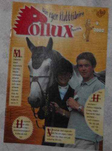 Polluxposten Klubbtidning nr 9 2002 Pollux Hästbokklubb Häfte Barn Häst tidning