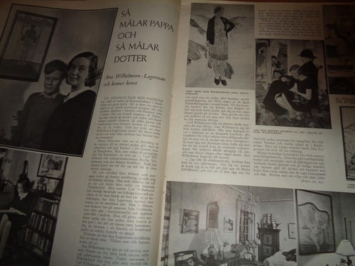 Idun nr19 1942 Ingrid Bergman omslaget, Ana Wilhelmson-Lagerman konstnär
