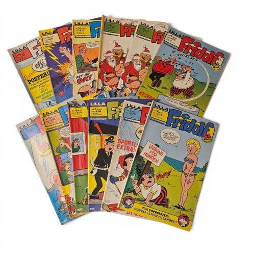Lilla Fridolf Serietidningar - 12 st 1980-1982