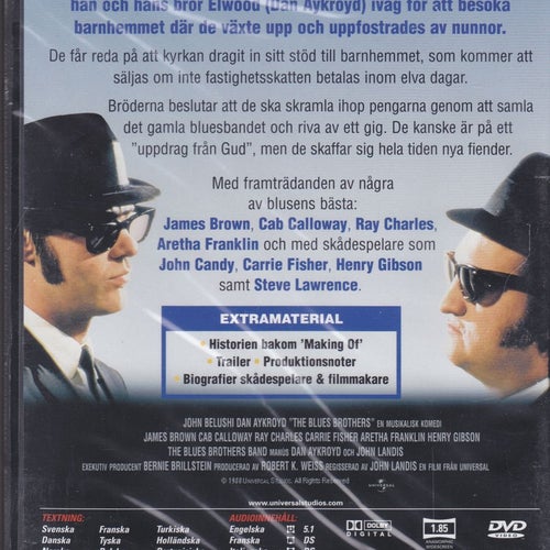 DVD / The Blues Brothers / John Belushi, Dan Aykroyd / Ny & Inplastad
