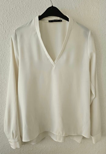 Zara elegant vit blus topp, i storlek M-38.