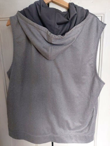Grå hoodie väst H&M strl L