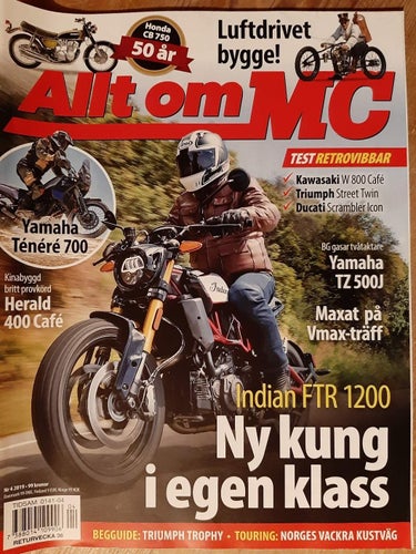 Allt om MC 4 2019: Indian FTR 1200, Yamaha Ténéré 700, beg Triumph Trophy 12-16