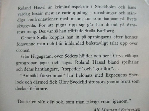 Olof Svedelid - Anmäld försvunnen