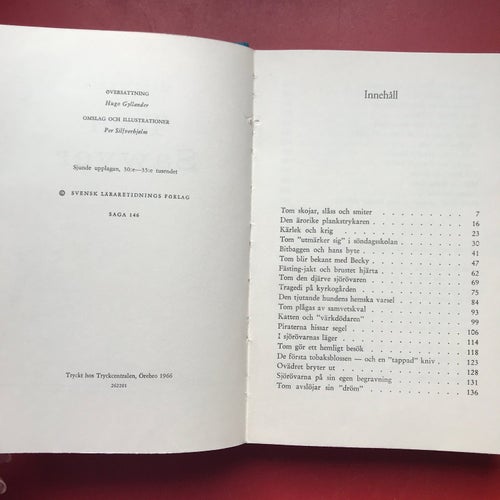 Sagas berömda böcker TOM SAWYER Mark Twain 1966
