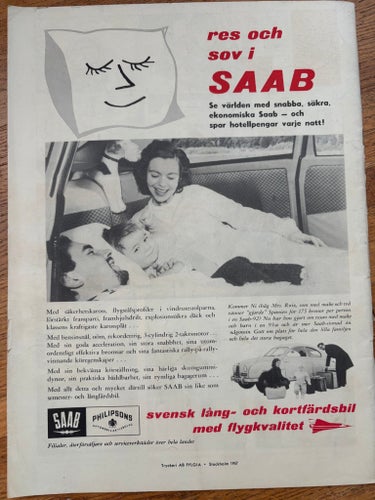 Saab 93 annons från 1957
