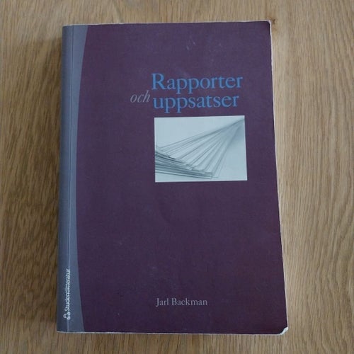Rapporter och uppsatser - Jarl Backman - Andra upplagan