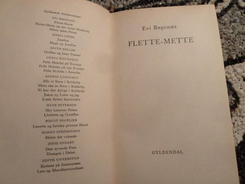 FLETTE-METTE, EVI BØGENÆS, 1965, BOG, BOK PÅ DANSKA
