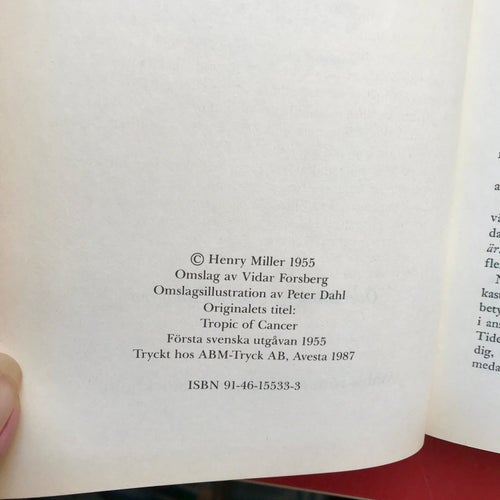KRÄFTANS VÄNDKRETS Henry Miller 1987