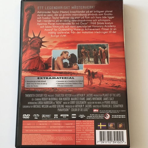 Apornas planet (Charlton Heston och Roddy McDowall, 1967). Beg. DVD