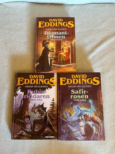 Sagan om Elenien trilogi - komplett svenska kartonnage bok fantasy ungdom barn