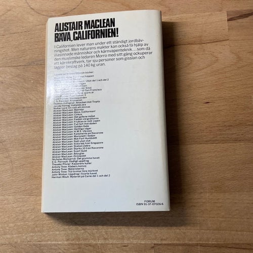 Bava, Kalifornien! av Alistair MacLean, 1979.