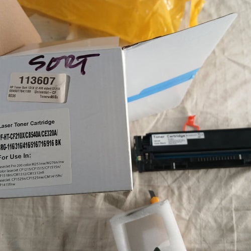 Sort toner H210A (erstatter HP 131A / CF210A) – Ubrukt i eske
