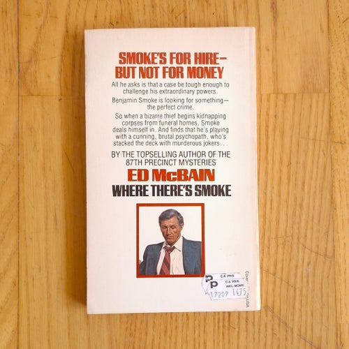 Ed McBain Where There's Smoke amerikansk pocket på engelska 1977