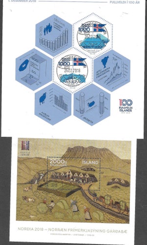 Island 2018 stämplat inklusive Block