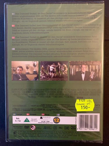 THE DAMNED UNITED. INPLASTAD DVD. DRAMA 2009. UTGÅNGEN. OOP. MICHAEL SHEEN...