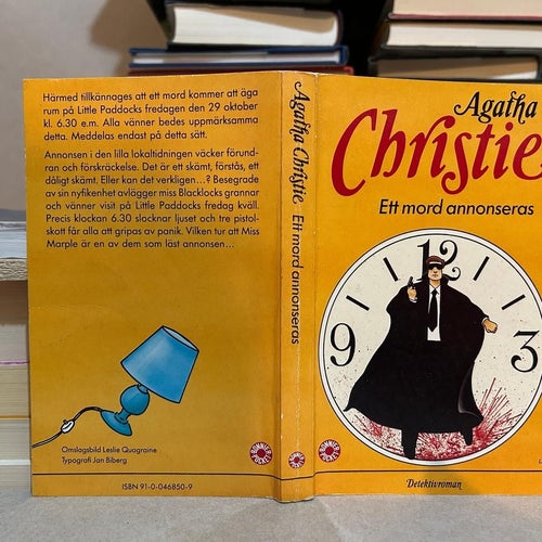 Ett mord annonseras av Agatha Christie, bok, Very good plus