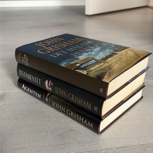 Bokpaket John Grisham - Det målade huset, Testamentet, Agenten