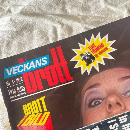 Vintage Veckans Brott tidningar - Tre nummer från 1979