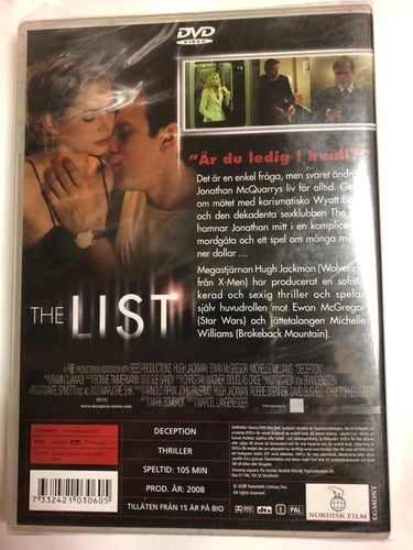 DVD The List INPLASTAD