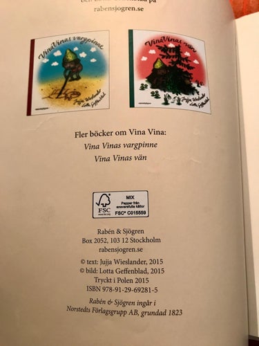 VINA VINA SPRINGER FORTARE ÄN FLUGAN Jujja Wieslander Lotta Geffenblad 2015