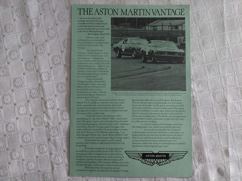 Aston Martin Vantage ..
