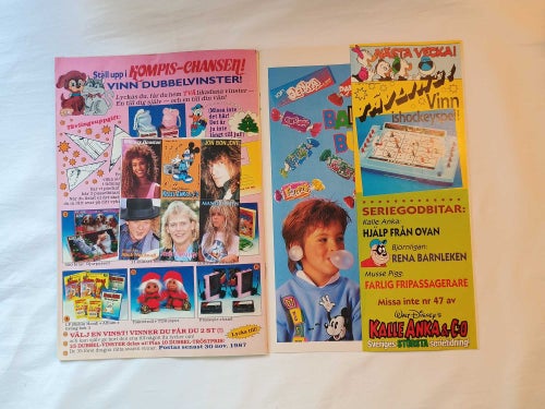Kalle Anka nr 46 1987 - Bilaga: Popklistermärken 80's