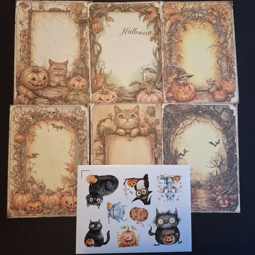 Cute Halloween - scrapbook/journaling set - nytt