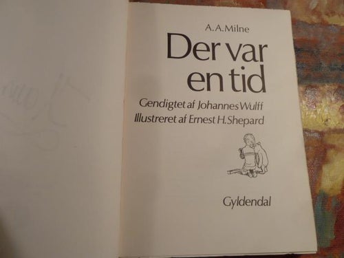 DER VAR EN TID, A. A. MILNE, 1970, BOG, BOK PÅ DANSKA
