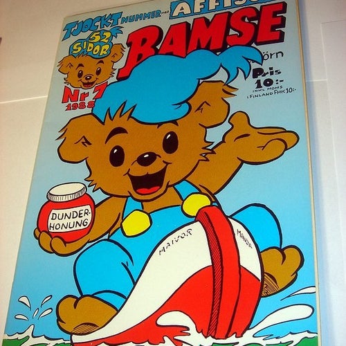 BAMSE 1988 7 (svensk) NY OLÄST EXTRATJOCKT m AFFISCH