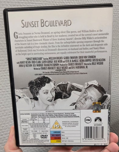 Sunset Boulevard (1950) svensk text DVD