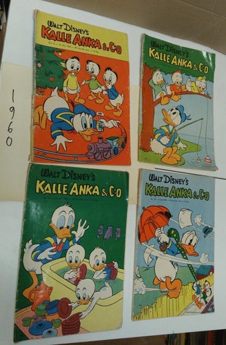 Samling Walt Disney's Kalle Anka & Co 1960 flera nummer 4 styck