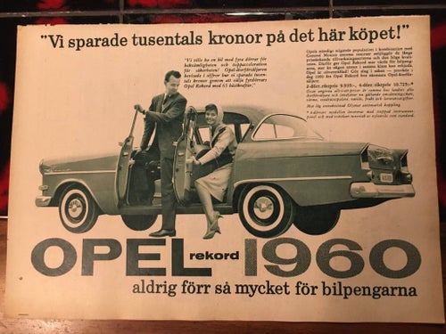 Opel Rekord 1960 annons