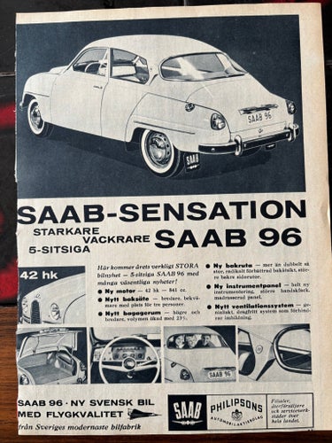 SAAB 96 annons 1960