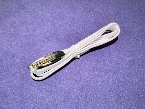 AUX kabel 100cm (Vit/Silver)