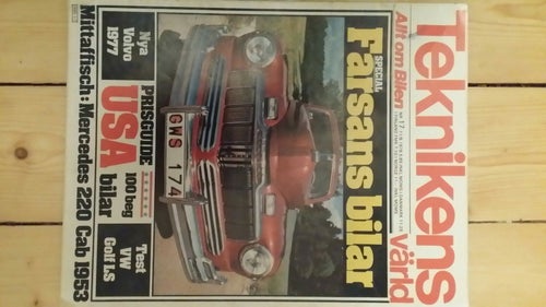 Teknikens Värld nr 17 1976: VW Golf LS, Mercedes 220 cab -53, Volvo -77