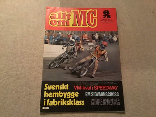 Allt om Mc Nr 6 1975 SPEEDWAY,SIDOVAGNSCROSS,MOPED ZUNDAPP MONARK,CROSS,