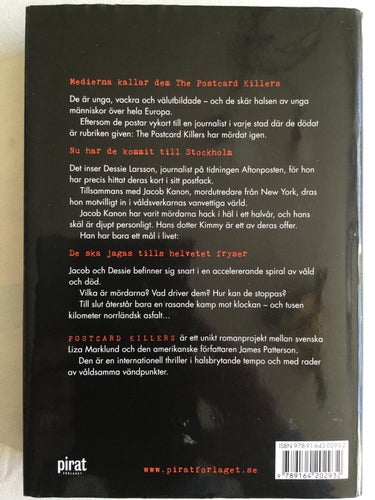 Postcard Killers - Liza Marklund och James Pattersson (2009) inbunden