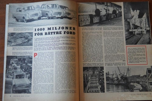 Teknik för alla 1958/9, BMW 502, trimning VW, annons Husqvarna Roulette