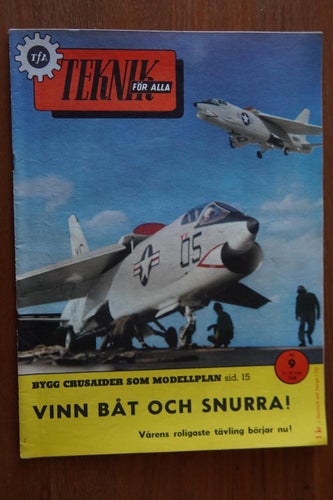 Teknik för alla 1958/9, BMW 502, trimning VW, annons Husqvarna Roulette
