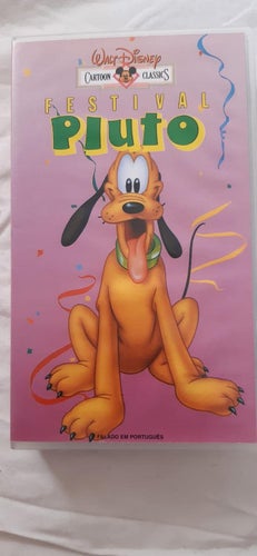 Walt Disney Festival Pluto VHS PAL tecknad barn film Portugisiskt tal